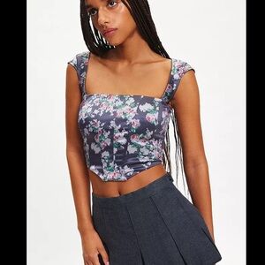 Urban Outfitters Out From Under About Time Satin Corset Top Size Medium 8/10.